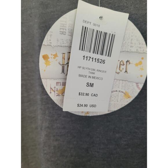 Harry Potter Women's Slytherin Gray Tank Top Small  #14‎ - Picture 5 of 5